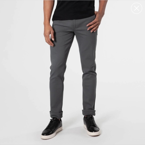 True Classic *Black* Slim Comfort Knit Chino - Picture 1 of 11